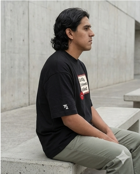 "Be Silly, Be Honest, Be Kind" Oversized Tee | Premium Black Streetwear